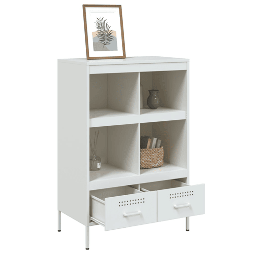 vidaXL Móvel alto 68x39x101,5 cm aço branco vidaXL Móvel alto 68x39x101,5 cm aço branco