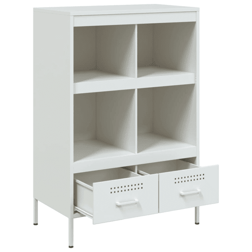 vidaXL Móvel alto 68x39x101,5 cm aço branco vidaXL Móvel alto 68x39x101,5 cm aço branco
