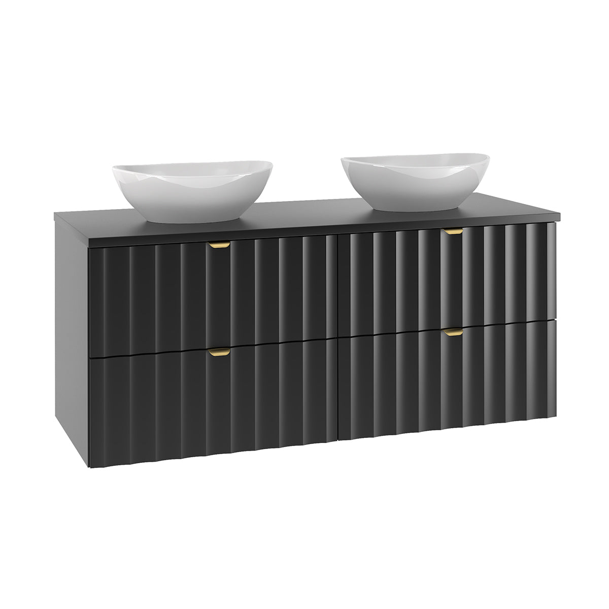Mueble doble lavabo 120cm lexa negro