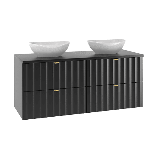 Móvel de toucador duplo 120cm Lexa Preto