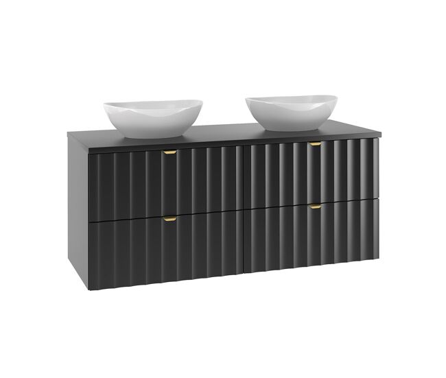 Mueble doble lavabo 120cm lexa negro