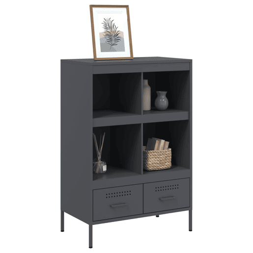 vidaXL Móvel alto 68x39x101,5 cm aço antracite