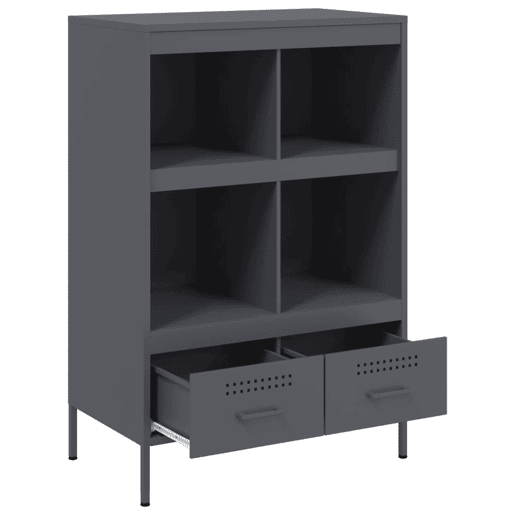 vidaXL Móvel alto 68x39x101,5 cm aço antracite