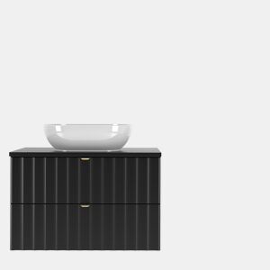 Móvel de toucador simples 80 cm com coluna Lexa Preto