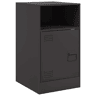 vidaXL Mesa de cabeceira 34,5x39x62 cm aço preto