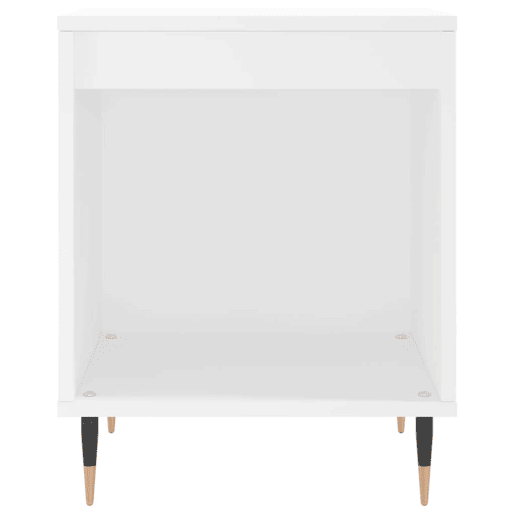 vidaXL Mesas de cabeceira 2pcs 40x35x50 cm derivados de madeira branco