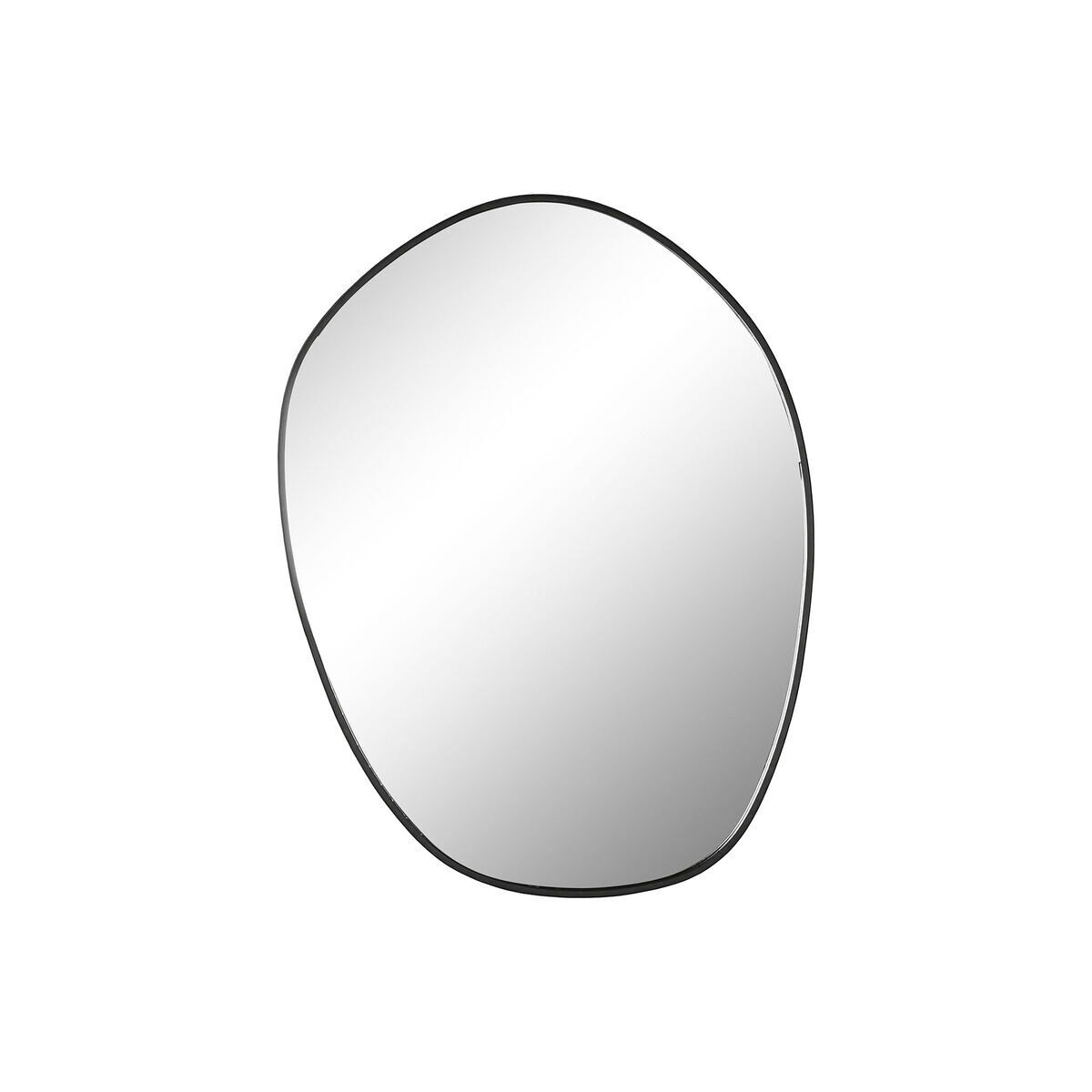 Espejo de pared home esprit negro metal espejo moderno 60 x 2,5 x 78 cm