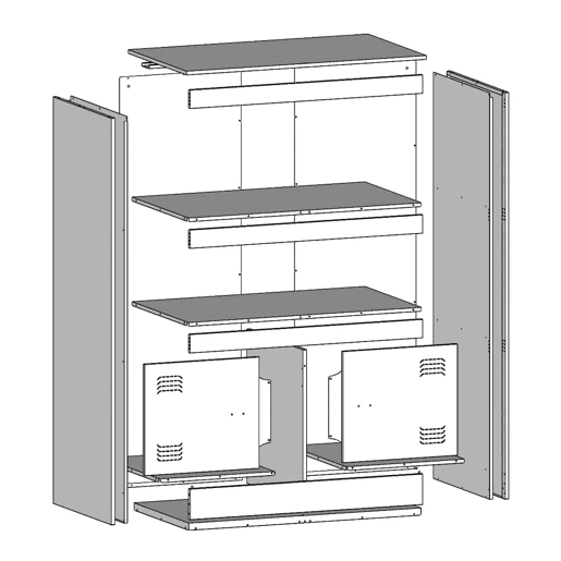 vidaXL Aparador 67x39x107 cm aço antracite