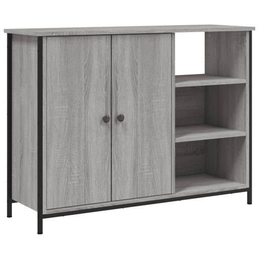 vidaXL Aparador 100x33x75 cm derivados de madeira cinzento sonoma