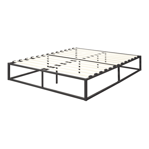 Cama de metal Kreta com base resistente 160cm x 200cm - Preto en.casa