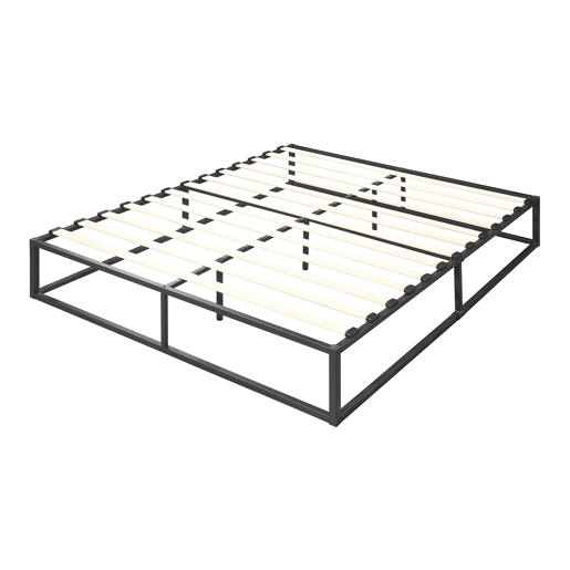 Cama de metal Kreta com base resistente 160cm x 200cm - Preto en.casa