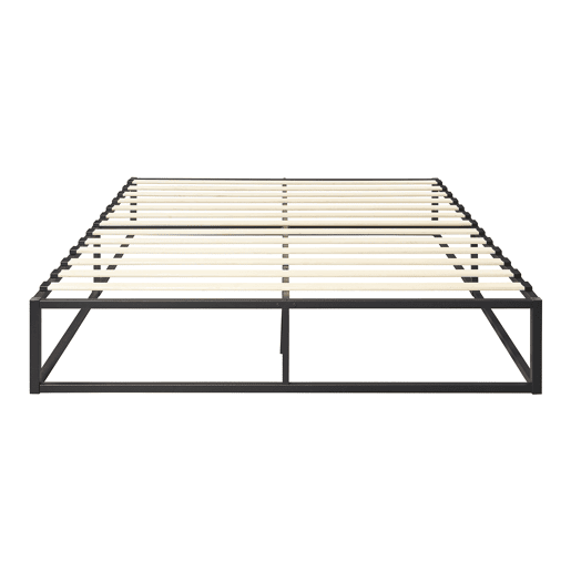 Cama de metal Kreta com base resistente 160cm x 200cm - Preto en.casa