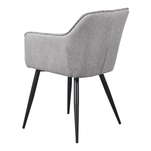 Conjunto de 4 cadeiras de jantar Birmingham com braços 81x57x53 cm - Cinzento en.casa