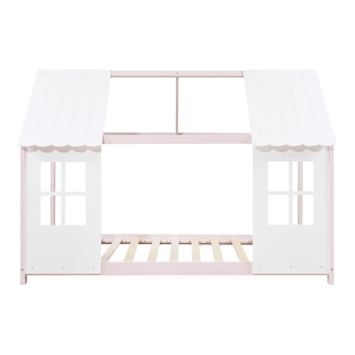 Cama de criança Tostedt com colchão 90x200 cm - RosaBranco en.casa