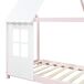 Cama para niños Tostedt en forma de casa con ventanas y colchón 207x97 Cama para niños Tostedt en forma de casa con ventanas y colchón 207x97 Blanco/ Gris