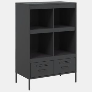 vidaXL Móvel alto 68x39x101,5 cm aço preto