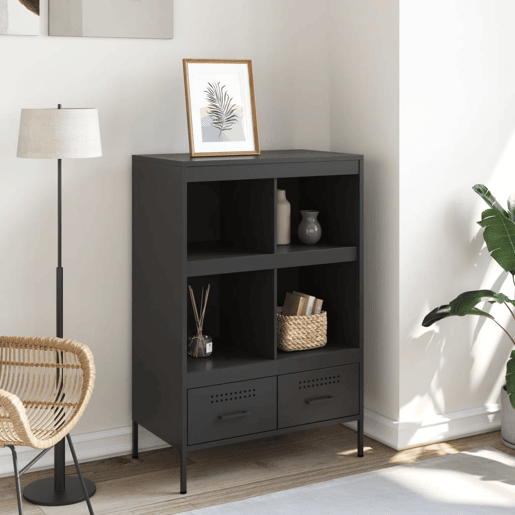 vidaXL Móvel alto 68x39x101,5 cm aço preto