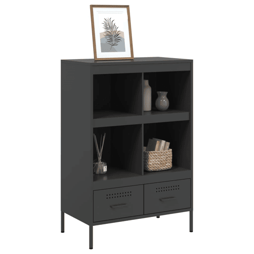 vidaXL Móvel alto 68x39x101,5 cm aço preto