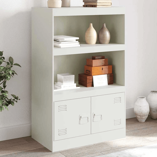 vidaXL Aparador 67x39x107 cm aço branco