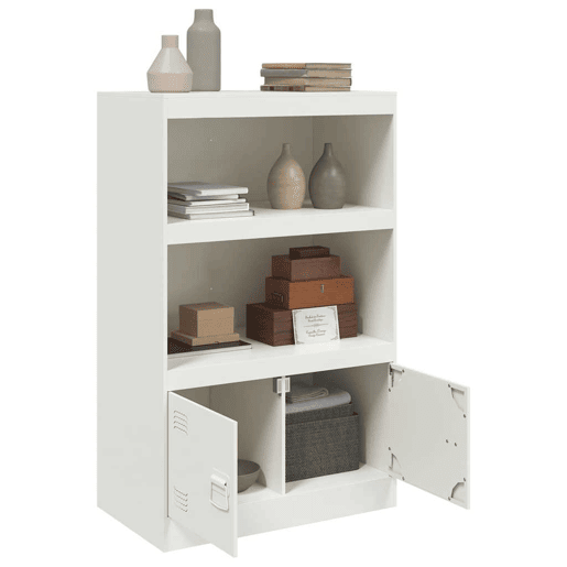 vidaXL Aparador 67x39x107 cm aço branco