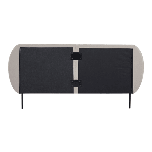 Cama estofada Porvoo com cabeceira de veludo 140x200cm - Bege en.casa