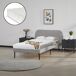Cama tapizada Porvoo con cabecero somier textil colchón 207x124 Cama tapizada Porvoo con cabecero somier textil colchón 207x124 Gris
