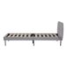 Cama tapizada Porvoo con cabecero somier textil colchón 207x124 Cama tapizada Porvoo con cabecero somier textil colchón 207x124 Gris