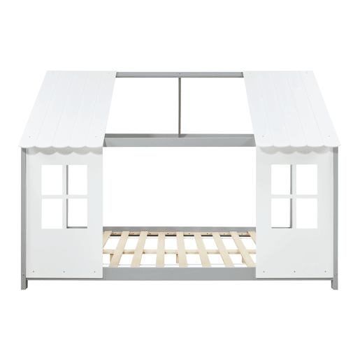 Cama de criança Tostedt com colchão 140x200 cm - CinzentoBranco en.casa