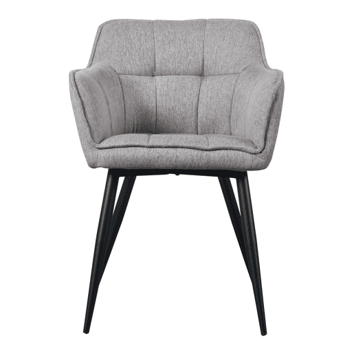 Conjunto de 2 cadeiras de jantar Birmingham com braços 81x57x53 cm - Cinzento en.casa