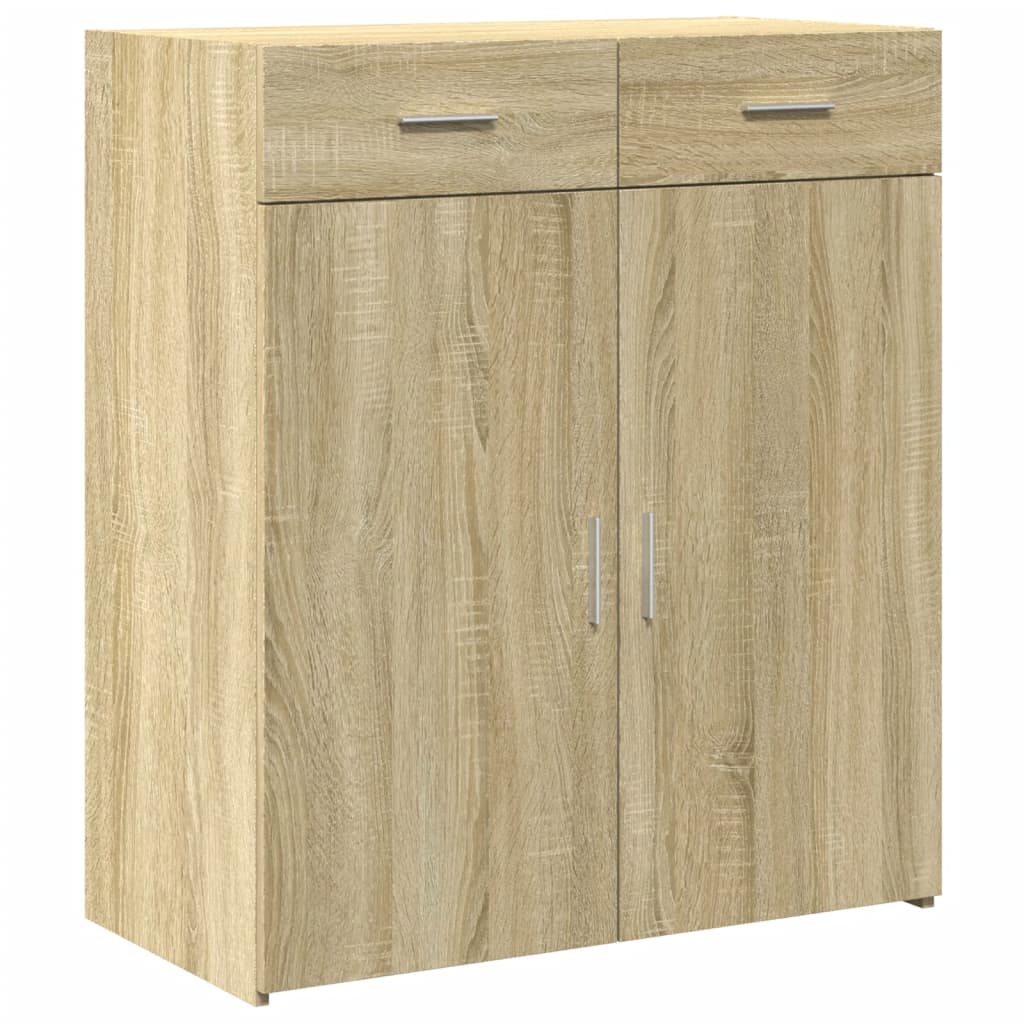Vidaxl aparador de madera contrachapada roble sonoma 80x42,5x93 cm