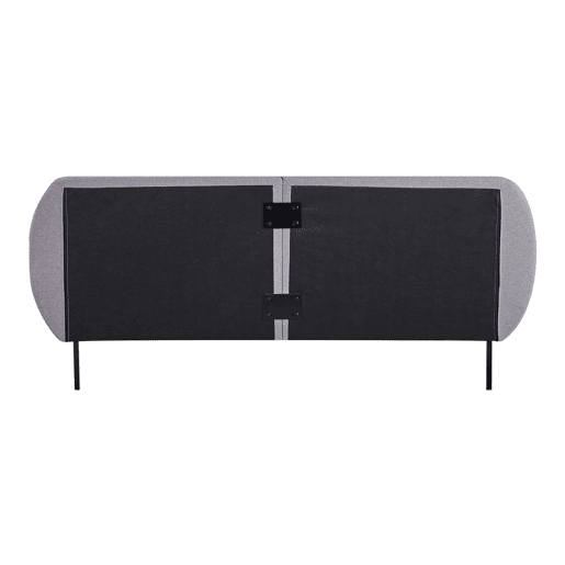 Cama estofada Porvoo com cabeceira têxtil e colchão 160x200cm - Cinzento en.casa