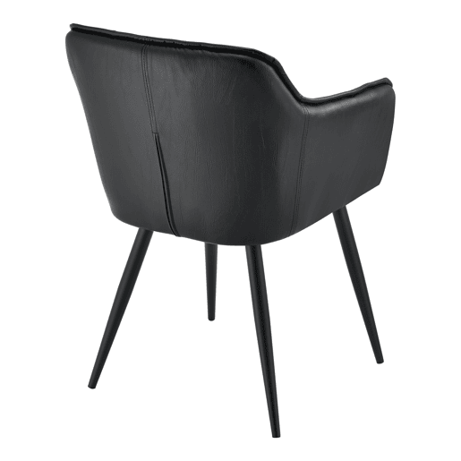 Conjunto de 2 cadeiras de jantar Birmingham com braços 81x57x53 cm - Preto en.casa