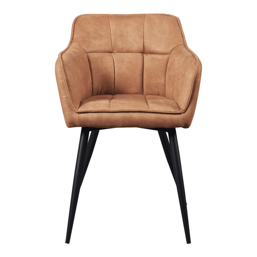 Conjunto de 2 cadeiras de jantar Birmingham com braços 81x57x53 cm - Castanho en.casa
