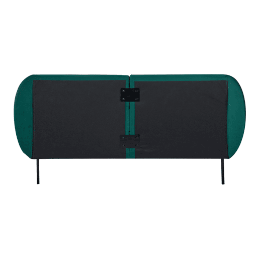 Cama estofada Porvoo com cabeceira de veludo 140x200cm - Verde escuro en.casa