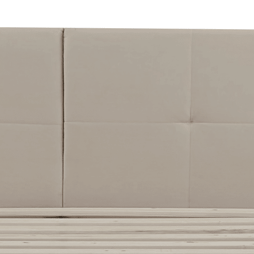 Cama estofada Porvoo com cabeceira em veludo 160x200cm - Bege en.casa