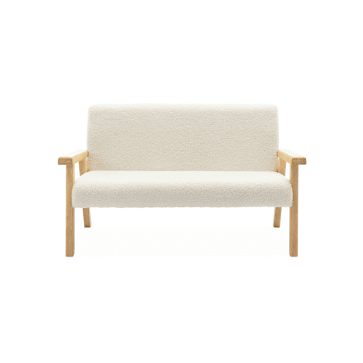 Banco para crianças de madeira hevea de 2 lugares, Isak kids, Branco, 84x43.5x50 cm