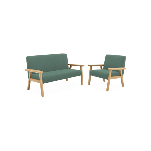 Banco para crianças, veludo cotelê e madeira hevea de 2 lugares, Isak kids, Caqui, 84x43.5x50 cm Banco para crianças, veludo cotelê e madeira hevea de 2 lugares, Isak kids, Caqui, 84x43.5x50 cm