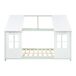 Cama para niños Tostedt en forma de casa con ventanas y colchón 207x147 Cama para niños Tostedt en forma de casa con ventanas y colchón 207x147 Blanco/ Gris