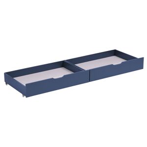 Conjunto de 2 gavetas de arrumação azul escuro para a cama