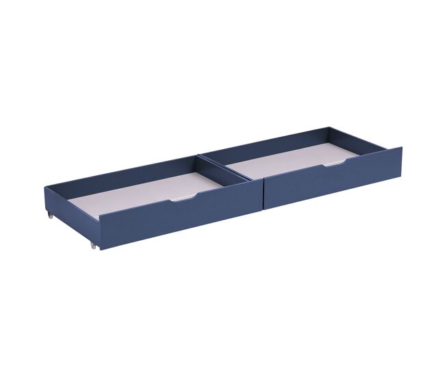 Juego de 2 cajones azul oscuro para guardar bajo la cama