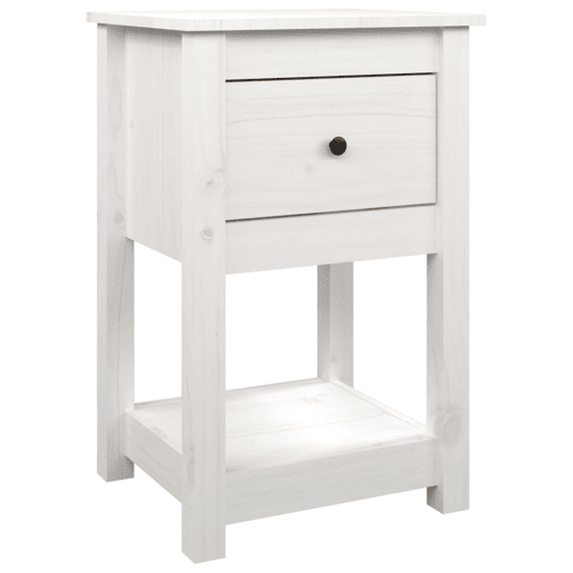 vidaXL Mesas de cabeceira 2 pcs 40x35x61,5 cm pinho maciço branco