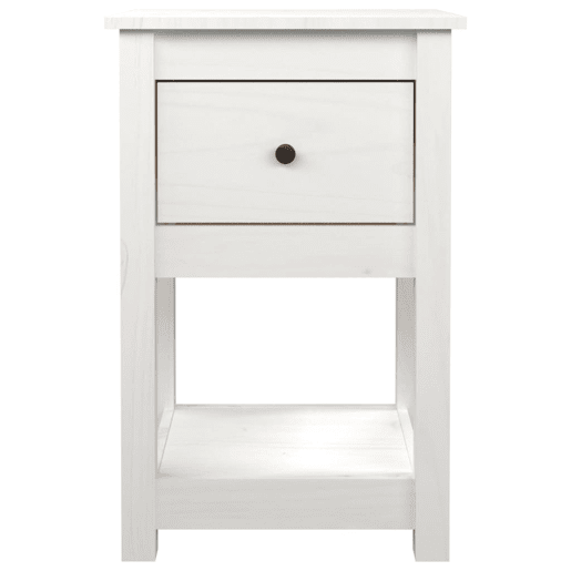 vidaXL Mesas de cabeceira 2 pcs 40x35x61,5 cm pinho maciço branco