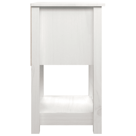 vidaXL Mesas de cabeceira 2 pcs 40x35x61,5 cm pinho maciço branco