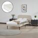 Cama tapizada Porvoo con cabecero somier terciopelo con colchón 207x124 Cama tapizada Porvoo con cabecero somier terciopelo con colchón 207x124 Beige