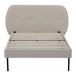 Cama tapizada Porvoo con cabecero somier terciopelo con colchón 207x124 Cama tapizada Porvoo con cabecero somier terciopelo con colchón 207x124 Beige