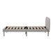 Cama tapizada Porvoo con cabecero somier terciopelo con colchón 207x124 Cama tapizada Porvoo con cabecero somier terciopelo con colchón 207x124 Beige