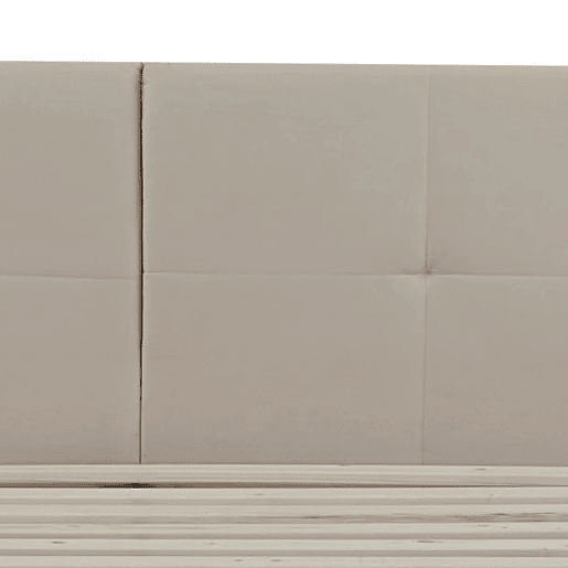 Cama estofada Porvoo com cabeceira de veludo com colchão 160x200cm - Bege en.casa