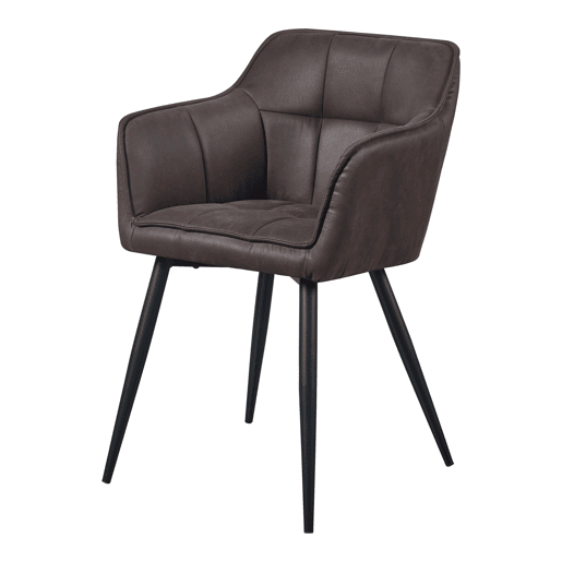 Conjunto de 2 cadeiras de jantar Birmingham com braços 81x57x53 cm - Castanho escuro en.casa Conjunto de 2 cadeiras de jantar Birmingham com braços 81x57x53 cm - Castanho escuro en.casa