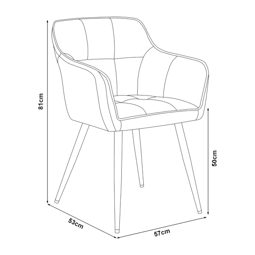 Conjunto de 2 cadeiras de jantar Birmingham com braços 81x57x53 cm - Castanho escuro en.casa Conjunto de 2 cadeiras de jantar Birmingham com braços 81x57x53 cm - Castanho escuro en.casa