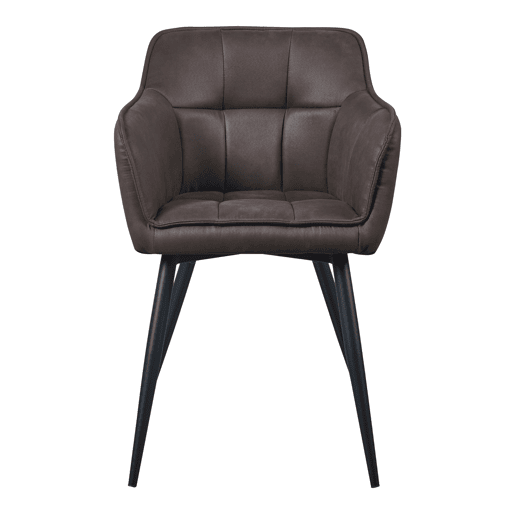 Conjunto de 2 cadeiras de jantar Birmingham com braços 81x57x53 cm - Castanho escuro en.casa Conjunto de 2 cadeiras de jantar Birmingham com braços 81x57x53 cm - Castanho escuro en.casa